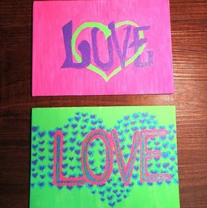 New✨2 Glitter Love Paintings